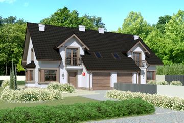  Projekt domu przy Amarantowej 5 (KRK1410) - projekt domu parterowego z poddaszem - Zdjęcie 1