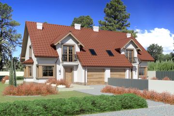  Projekt domu przy Amarantowej 6 (KRK1411) - projekt domu parterowego z poddaszem - Zdjęcie 1