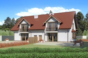  Projekt domu przy Amarantowej 6 (KRK1411) - projekt domu parterowego z poddaszem - Zdjęcie 2