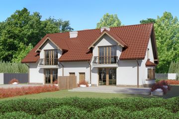  Projekt domu przy Amarantowej 7 (KRK1412) - projekt domu parterowego z poddaszem - Zdjęcie 1