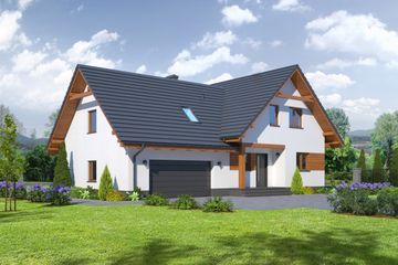  Projekt domu Gładyszów 36 gg dws (KRP1903) - projekt domu parterowego z poddaszem - Zdjęcie 1