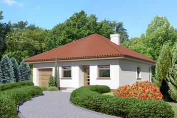  Projekt domu przy Niezapominajek 3 (KRK1416) - projekt domu parterowego - Zdjęcie 1
