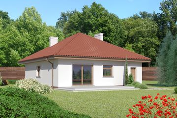  Projekt domu przy Niezapominajek 3 (KRK1416) - projekt domu parterowego - Zdjęcie 2