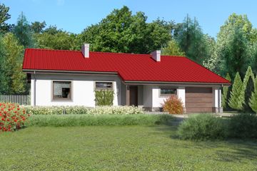  Projekt domu przy Przyjemnej 17 (KRK1419) - projekt domu parterowego - Zdjęcie 1