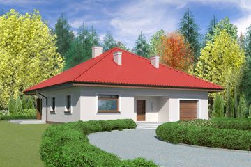  Projekt domu przy Rubinowej 4 (KRK1420) - projekt domu parterowego - Zdjęcie 1