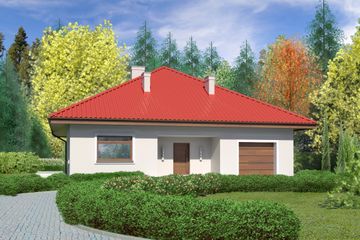  Projekt domu przy Rubinowej 4 (KRK1420) - projekt domu parterowego - Zdjęcie 2