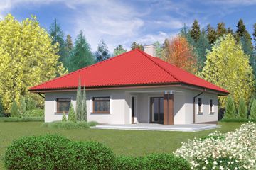  Projekt domu przy Rubinowej 4 (KRK1420) - projekt domu parterowego - Zdjęcie 3