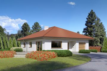  Projekt domu przy Słonecznej 8 (KRK1422) - projekt domu parterowego - Zdjęcie 1