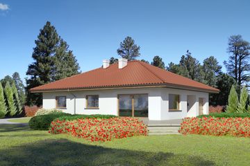  Projekt domu przy Słonecznej 8 (KRK1422) - projekt domu parterowego - Zdjęcie 2