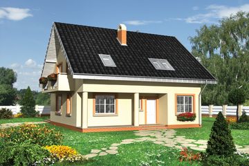  Projekt domu Gustaw (272) (KRD1452) - projekt domu parterowego z poddaszem - Zdjęcie 4