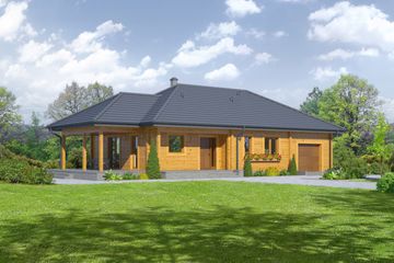  Projekt domu Piaseczno 3g dw (KRP1908) - projekt domu parterowego - Zdjęcie 1