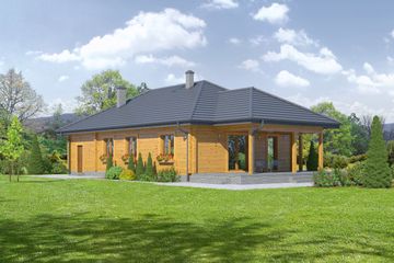  Projekt domu Piaseczno 3g dw (KRP1908) - projekt domu parterowego - Zdjęcie 2