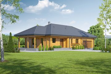  Projekt domu Piaseczno 3gg dw (KRP1910) - projekt domu parterowego - Zdjęcie 1