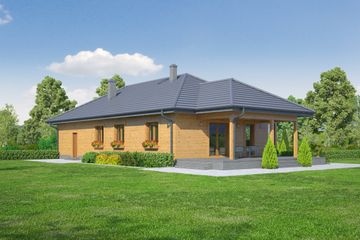  Projekt domu Piaseczno 3gg dws (KRP1911) - projekt domu parterowego - Zdjęcie 2