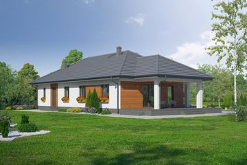  Projekt domu Piaseczno mm + wynajem (KRP1912) - projekt domu parterowego - Zdjęcie 2