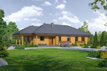  Projekt domu Piaseczno mm dw + wynajem (KRP1913) - projekt domu parterowego - Zdjęcie 1