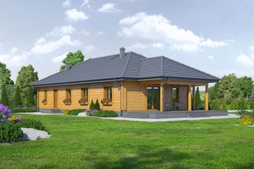  Projekt domu Piaseczno mm dw + wynajem (KRP1913) - projekt domu parterowego - Zdjęcie 2