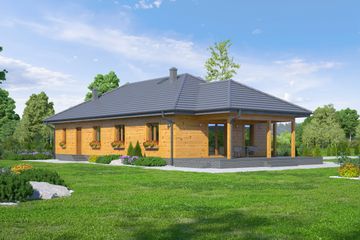  Projekt domu Piaseczno mm dws + wynajem (KRP1914) - projekt domu parterowego - Zdjęcie 2