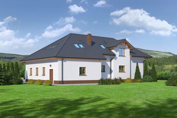  Projekt domu Sławków ggx (KRP1915) - projekt domu parterowego z poddaszem - Zdjęcie 2