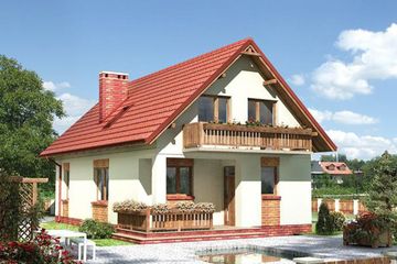  Projekt domu Mrówka - murowana – ceramika (KRD1534) - projekt domu parterowego z poddaszem - Zdjęcie 3