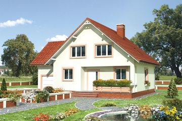  Projekt domu Borówka (87) (KRD1361) - projekt domu parterowego z poddaszem - Zdjęcie 3