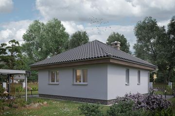  Projekt domu Na Kwadracie (502) (KRD1164) - projekt domu parterowego - Zdjęcie 3