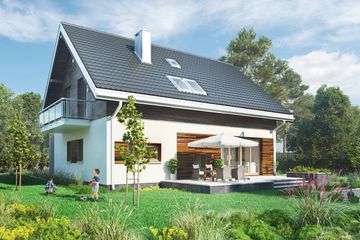  Projekt domu Oberek (1594) (KRD1168) - projekt domu parterowego z poddaszem - Zdjęcie 5