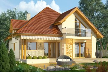  Projekt domu Poema 3 (WRN1314) - projekt domu parterowego z poddaszem - Zdjęcie 1