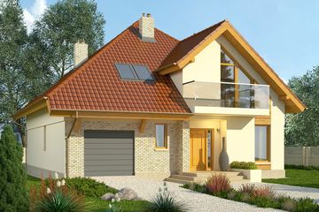  Projekt domu Poema 3 (WRN1314) - projekt domu parterowego z poddaszem - Zdjęcie 2