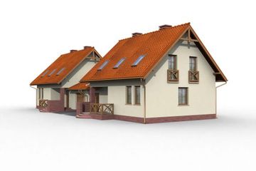  Projekt domu Rio Grande - Bliźniak (jeden segment) (SLN1065) - projekt domu parterowego z poddaszem - Zdjęcie 4