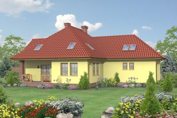  Projekt domu Malaga (SLN1016) - projekt domu parterowego z poddaszem - Zdjęcie 3