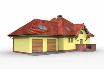  Projekt domu Malaga (SLN1016) - projekt domu parterowego z poddaszem - Zdjęcie 4