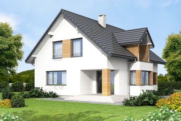  Projekt domu Bakardi (WOF1077) - projekt domu parterowego z poddaszem - Zdjęcie 2