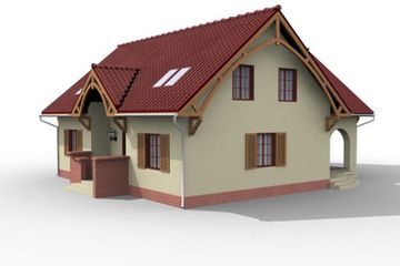  Projekt domu Perugia (SLN1064) - projekt domu parterowego z poddaszem - Zdjęcie 3