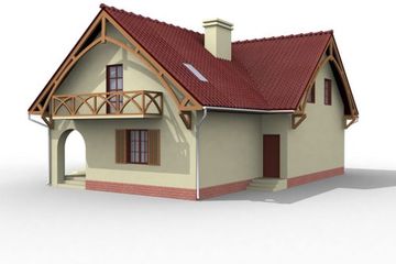  Projekt domu Perugia (SLN1064) - projekt domu parterowego z poddaszem - Zdjęcie 4