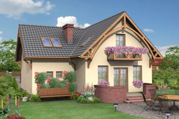  Projekt domu Santiago (SLN1072) - projekt domu parterowego z poddaszem - Zdjęcie 3