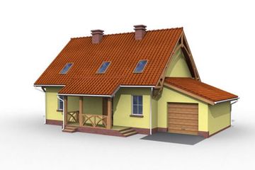  Projekt domu Atlanta (SLN1036) - projekt domu parterowego z poddaszem - Zdjęcie 3