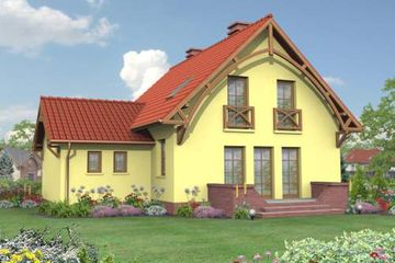  Projekt domu Belluno (SLN1039) - projekt domu parterowego z poddaszem - Zdjęcie 3