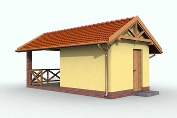  Projekt budynku gospodarczego G52 budynek gospodarczy (SLN1146) - projekt budynku parterowego - Zdjęcie 3