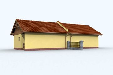  Projekt garażu G87 bliźniak (jeden segment), projekty garaży (SLN1180) - projekt garażu parterowego - Zdjęcie 3