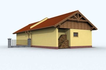  Projekt garażu G87 bliźniak (jeden segment), projekty garaży (SLN1180) - projekt garażu parterowego - Zdjęcie 4