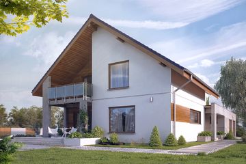  Projekt domu Onyks 4 (BSA2083) - projekt domu parterowego z poddaszem - Zdjęcie 3