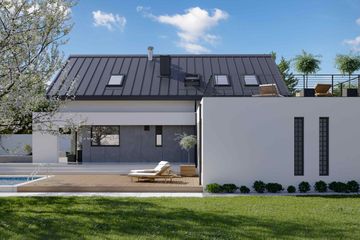  Projekt domu HomeKoncept 02 G2 EN (KRX1035) - projekt domu parterowego z poddaszem - Zdjęcie 2