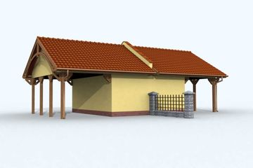  Projekt budynku gospodarczego G89 bliźniak (jeden segment), projekty garaży (SLN1182) - projekt budynku parterowego - Zdjęcie 3