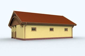  Projekt garażu G103 garaż dwustanowiskowy z pomieszczeniem gospodarczym (SLN1196) - projekt garażu parterowego - Zdjęcie 3