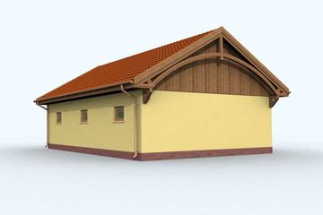  Projekt garażu G103 garaż dwustanowiskowy z pomieszczeniem gospodarczym (SLN1196) - projekt garażu parterowego - Zdjęcie 4