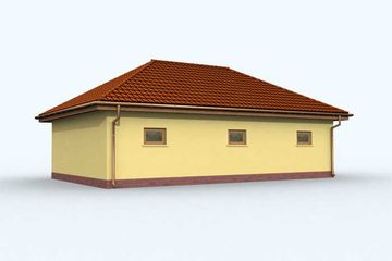  Projekt garażu G105 garaż dwustanowiskowy z pomieszczeniem gospodarczym (SLN1198) - projekt garażu parterowego - Zdjęcie 3