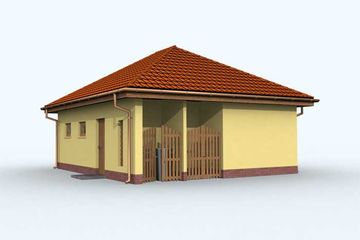  Projekt garażu G111 (SLN1204) - projekt garażu parterowego - Zdjęcie 3