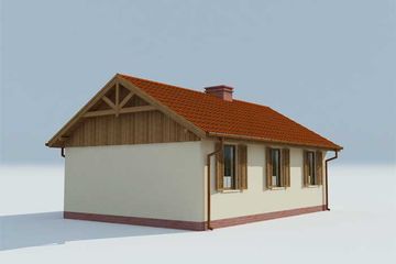  Projekt domu letniskowego Arosa dom letniskowy (SLN1018) - projekt domu letniskowego parterowego - Zdjęcie 3