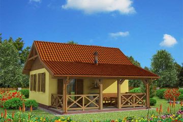  Projekt domu letniskowego Bazylea dom letniskowy (SLN1022) - projekt domu letniskowego parterowego - Zdjęcie 3